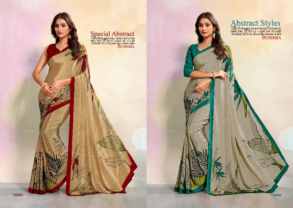 SUSHMA IMPRESSIVE WHOLESALE CRAPE PRINTED DAILY WEAR INDIAN SAREES FOR WOMEN ONLINE