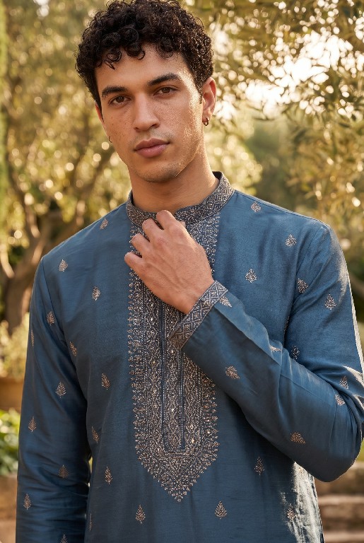 OUTLUK WEDDING COLLECTION VOL 57 WHOLESALE READYMADE HEAVY OCCASION WEAR KURTA WITH PANT FOR MEN SUPPLIER