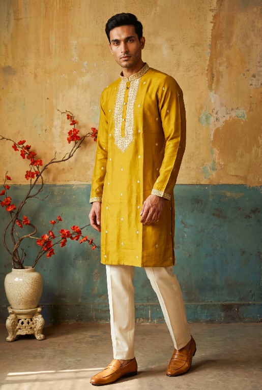OUTLUK WEDDING COLLECTION VOL 57 WHOLESALE READYMADE HEAVY OCCASION WEAR KURTA WITH PANT FOR MEN SUPPLIER