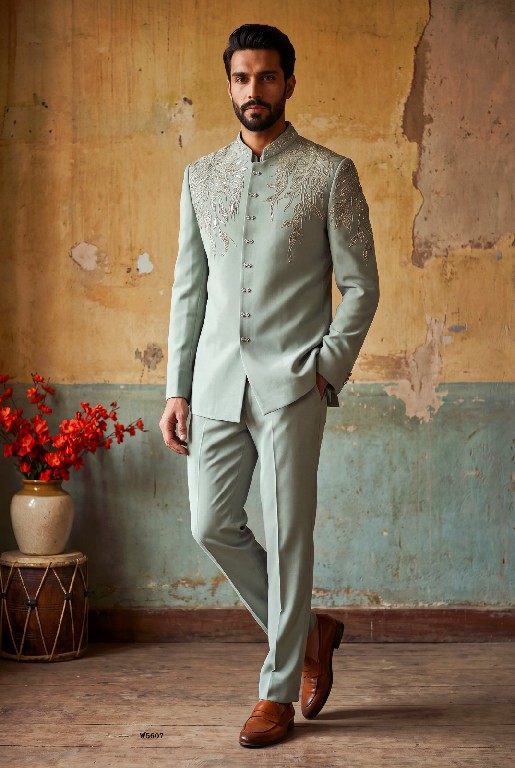 OUTLUK WEDDING COLLECTION VOL 56 WHOLESALE READYMADE HEAVY DESIGNER JODHPURI COLLECTION FOR MEN ONLINE