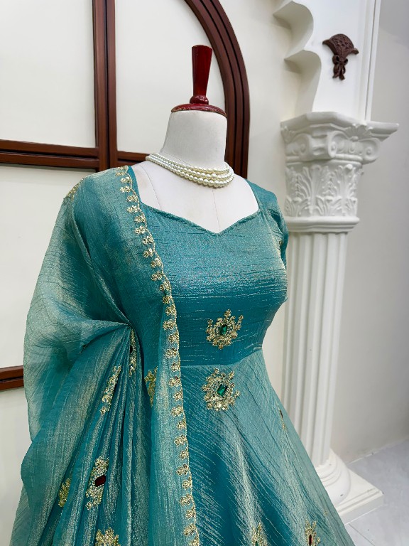 TEXTILEDEAL D.NO KD 1651 WHOLESALE READYMADE SALSA SILK DESIGNER WEAR GOWN WITH PANT FOR EXPORT