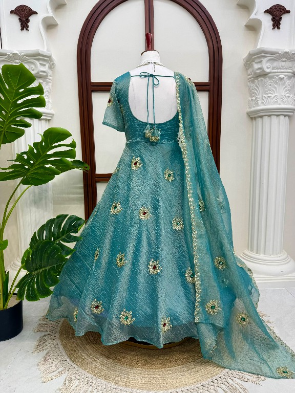 TEXTILEDEAL D.NO KD 1651 WHOLESALE READYMADE SALSA SILK DESIGNER WEAR GOWN WITH PANT FOR EXPORT