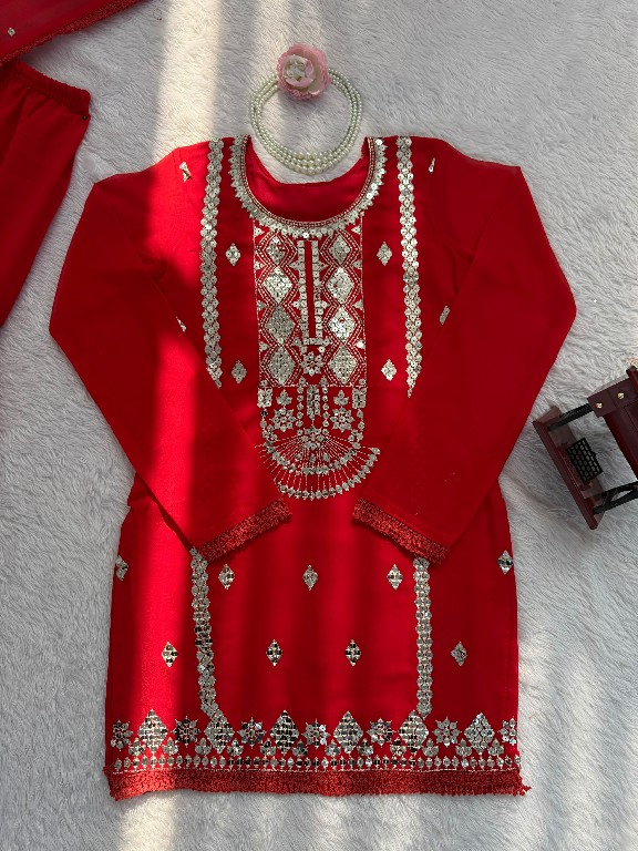 TEXTILEDEAL D.NO KD 1572 WHOLESALE READYMADE FAUX GEORGETTE PARTY WEAR TOP SHARARA WITH DUPATTA FOR EXPORT