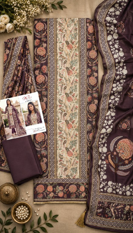 MOTIFZ D.NO 5458 WHOLESALE VISCOSE MUSLIN BEAUTIFUL UNSTITCH SALWAR SUITS SUPPLIER