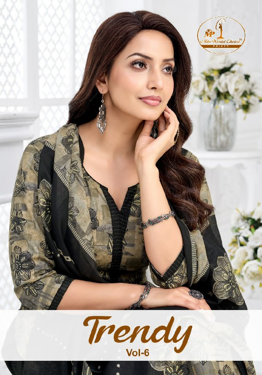 MISS WORLD CHOICE TRENDY VOL 6 WHOLESALE READYMADE COTTON PRINTED DAILY WEAR 3 PCS SUITS SUPPLIER