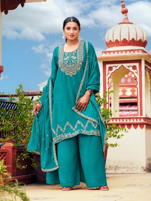 AFSANA ROOPMATI WHOLESALE READYMADE PREMIUM CHINON FESTIVE COLLECTION 3 PCS COMBO SET SUITS ONLINE