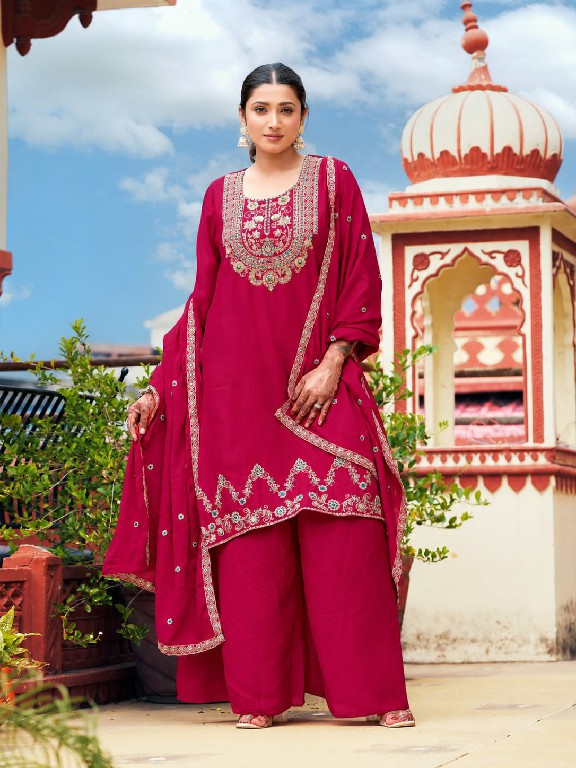AFSANA ROOPMATI WHOLESALE READYMADE PREMIUM CHINON FESTIVE COLLECTION 3 PCS COMBO SET SUITS ONLINE