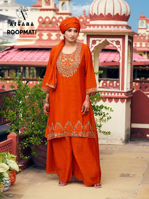 AFSANA ROOPMATI WHOLESALE READYMADE PREMIUM CHINON FESTIVE COLLECTION 3 PCS COMBO SET SUITS ONLINE