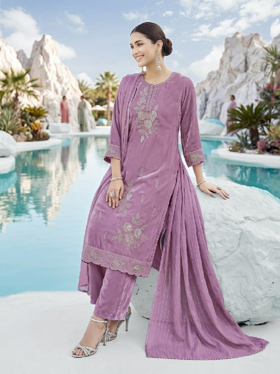 OSSM GULNAAZ WHOLESALE READYMADE ROMAN GLASS FESTIVE COLLECTION 3 PCS SUITS EXPORTER