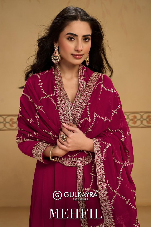 MEHFIL BY GULKAYRA DESIGNER WHOLESALE READYMADE REAL GEORGETTE PARTY WEAR 3 PCS SUITS FOR WOMEN ONLINE