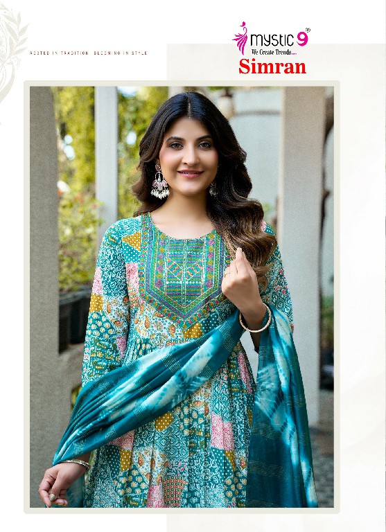 MYSTIC SIMRAN VOL 10 WHOLESALE READYMADE RAYON FOLI PRINT NAYRA CUT 3 PCS SUITS FOR EXPORT