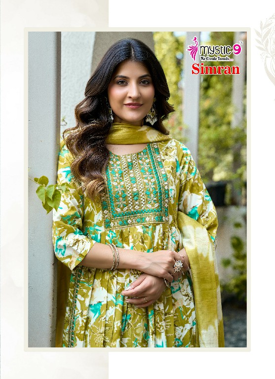 MYSTIC SIMRAN VOL 10 WHOLESALE READYMADE RAYON FOLI PRINT NAYRA CUT 3 PCS SUITS FOR EXPORT