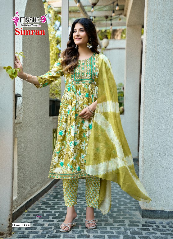MYSTIC SIMRAN VOL 10 WHOLESALE READYMADE RAYON FOLI PRINT NAYRA CUT 3 PCS SUITS FOR EXPORT