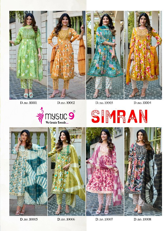 MYSTIC SIMRAN VOL 10 WHOLESALE READYMADE RAYON FOLI PRINT NAYRA CUT 3 PCS SUITS FOR EXPORT