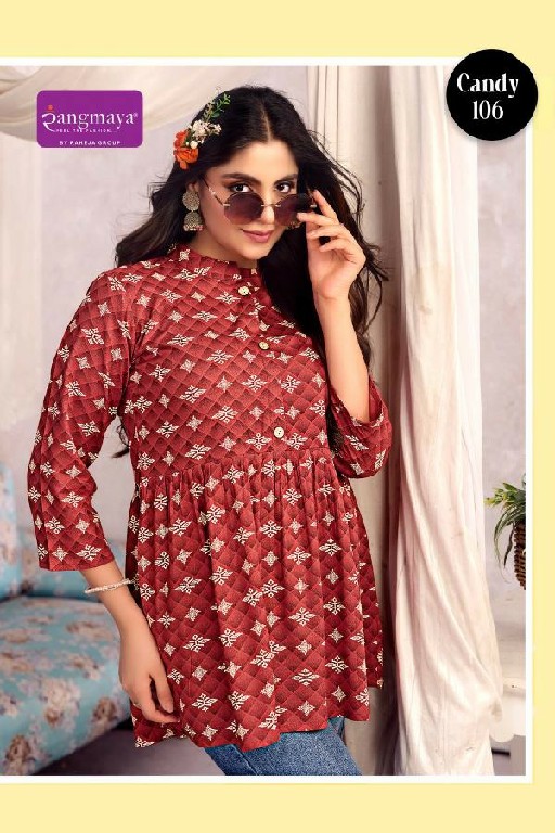 RANGMAYA CANDY VOL 14 WHOLESALE READYMADE RAYON PRINTED MODERN STYLISH SHORT TOPS FOR WOMEN SUPPLIER