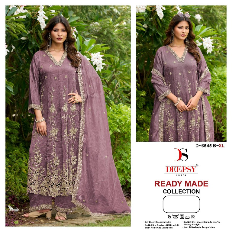 DEEPSY D.NO 3545 WHOLESALE READYMADE SALSA SILK ANARKALI SPECIAL 3 PCS SUITS FOR EXPORT