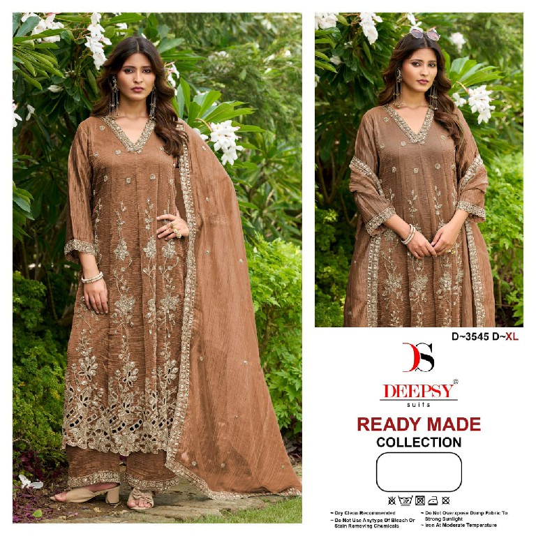 DEEPSY D.NO 3545 WHOLESALE READYMADE SALSA SILK ANARKALI SPECIAL 3 PCS SUITS FOR EXPORT