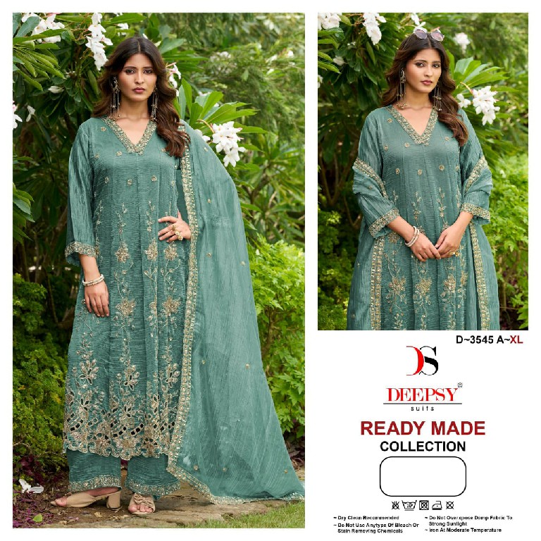 DEEPSY D.NO 3545 WHOLESALE READYMADE SALSA SILK ANARKALI SPECIAL 3 PCS SUITS FOR EXPORT