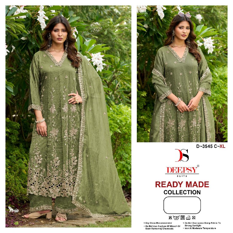 DEEPSY D.NO 3545 WHOLESALE READYMADE SALSA SILK ANARKALI SPECIAL 3 PCS SUITS FOR EXPORT