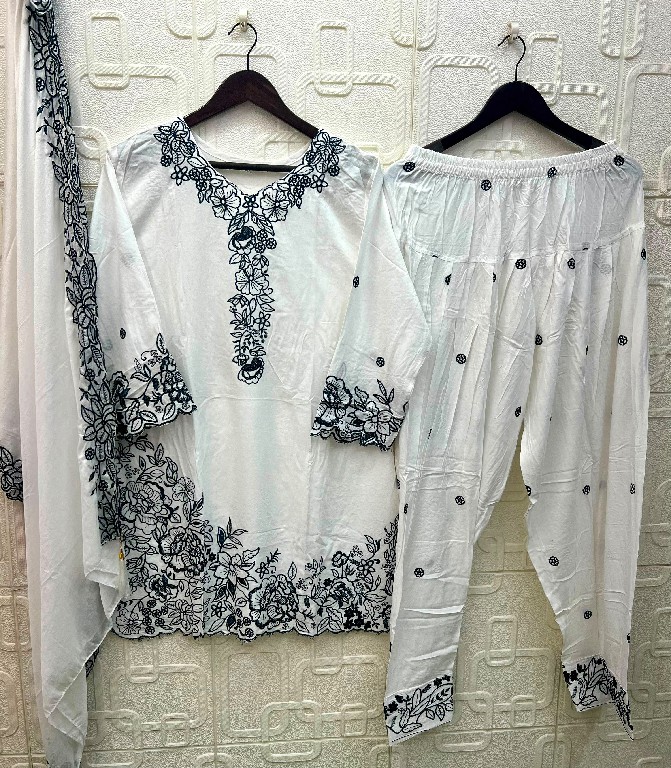 ELAN STUDIO D.NO E-58 WHOLESALE READYMDE RAYON EMBROIDERED FARSHI SALWAR STYLE 3 PCS SUITS SUPPLIER