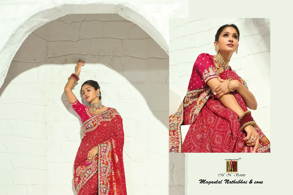 MN SAREES  BANDHEJ 8700 SERIES WHOLESALE PURE GEORGETTE BANDHEJ LUXURIOUS INDIAN SAREES FOR WOMEN ONLINE