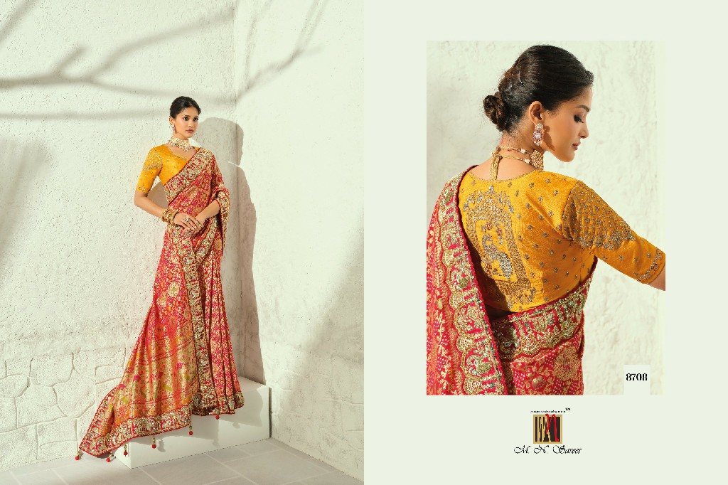 MN SAREES  BANDHEJ 8700 SERIES WHOLESALE PURE GEORGETTE BANDHEJ LUXURIOUS INDIAN SAREES FOR WOMEN ONLINE