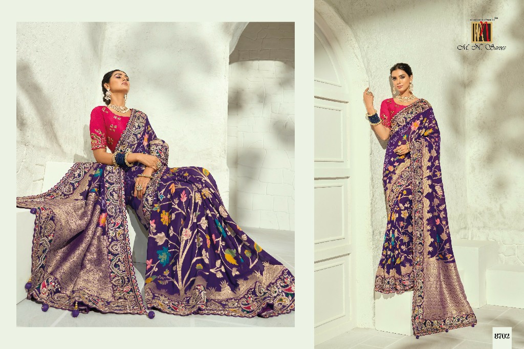 MN SAREES  BANDHEJ 8700 SERIES WHOLESALE PURE GEORGETTE BANDHEJ LUXURIOUS INDIAN SAREES FOR WOMEN ONLINE