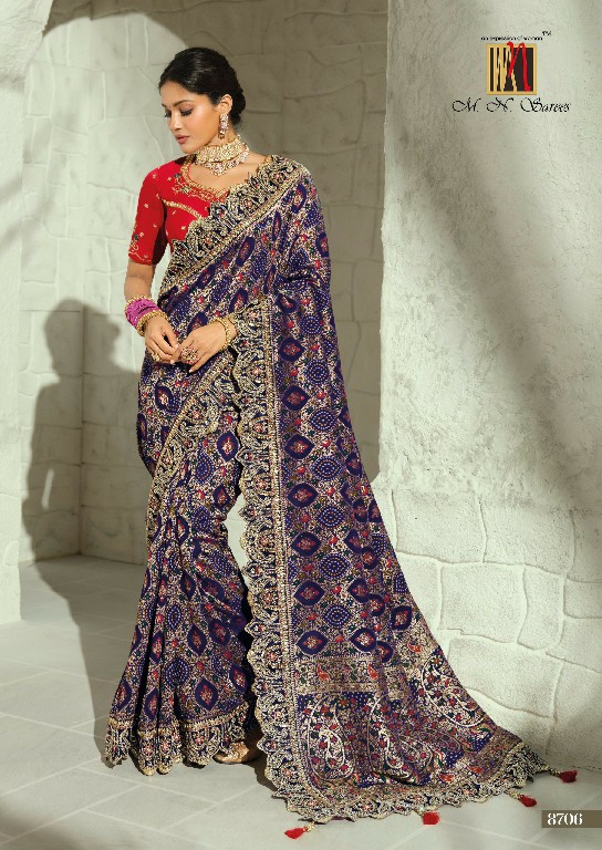 MN SAREES  BANDHEJ 8700 SERIES WHOLESALE PURE GEORGETTE BANDHEJ LUXURIOUS INDIAN SAREES FOR WOMEN ONLINE