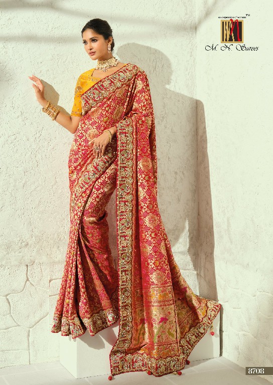 MN SAREES  BANDHEJ 8700 SERIES WHOLESALE PURE GEORGETTE BANDHEJ LUXURIOUS INDIAN SAREES FOR WOMEN ONLINE