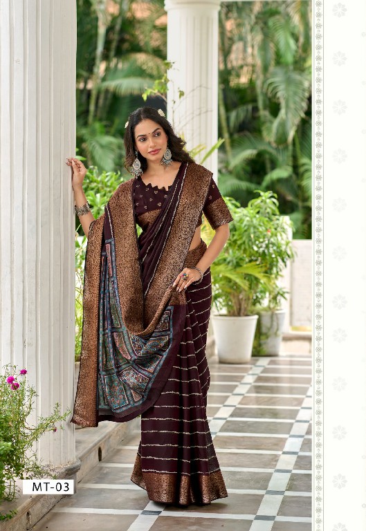 TWO THREAD MOTHAR THREAD WHOLESALE SOFT VISCOSE LEHERIYA WITH KALAMKARI DESIGN INDIAN SAREES FOR WOMEN ONLINE