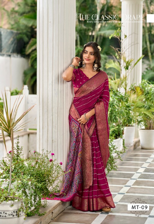 TWO THREAD MOTHAR THREAD WHOLESALE SOFT VISCOSE LEHERIYA WITH KALAMKARI DESIGN INDIAN SAREES FOR WOMEN ONLINE