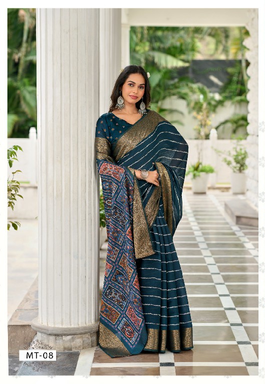 TWO THREAD MOTHAR THREAD WHOLESALE SOFT VISCOSE LEHERIYA WITH KALAMKARI DESIGN INDIAN SAREES FOR WOMEN ONLINE