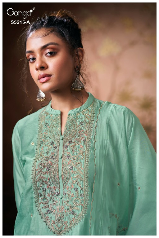 GANGA BREAEKA S5215 WHOLESALE PURE BEMBERG RUSSIAN SILK SOLID COLOR UNSTITCH SALWAR SUITS SUPPLIER
