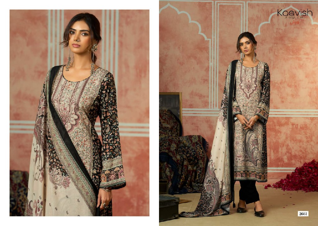 KAAVISH KHWAAB WHOLESALE VISCOSE PASHMINA WINTER WEAR UNSTITCH SALWAR SUITS FOR EXPORT