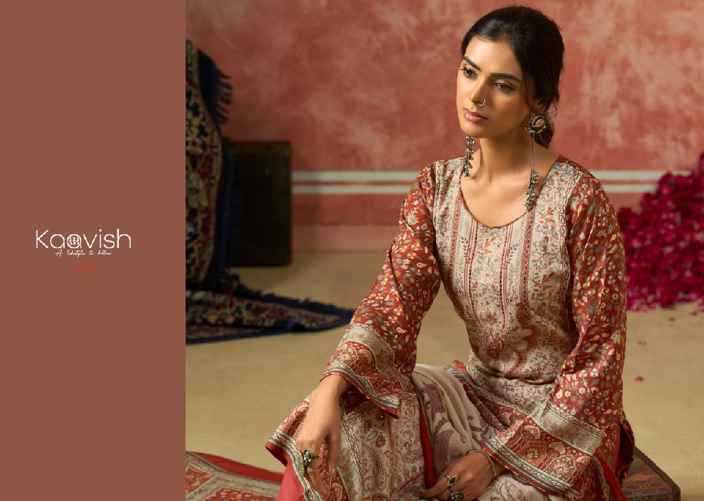 KAAVISH KHWAAB WHOLESALE VISCOSE PASHMINA WINTER WEAR UNSTITCH SALWAR SUITS FOR EXPORT