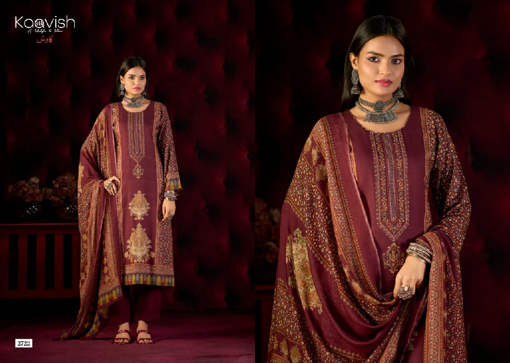 KAAVISH ILHAM WHOLESALE VISCOSE PASHMINA WINTER SPECIAL UNSTITCH SALWAR SUITS ONLINE