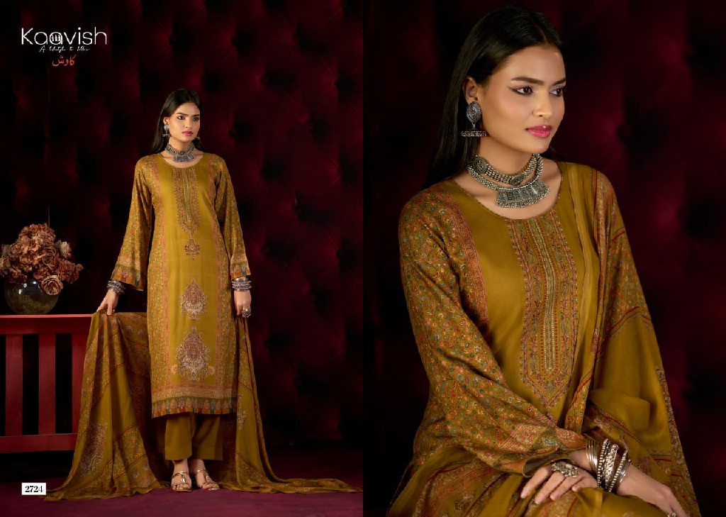 KAAVISH ILHAM WHOLESALE VISCOSE PASHMINA WINTER SPECIAL UNSTITCH SALWAR SUITS ONLINE