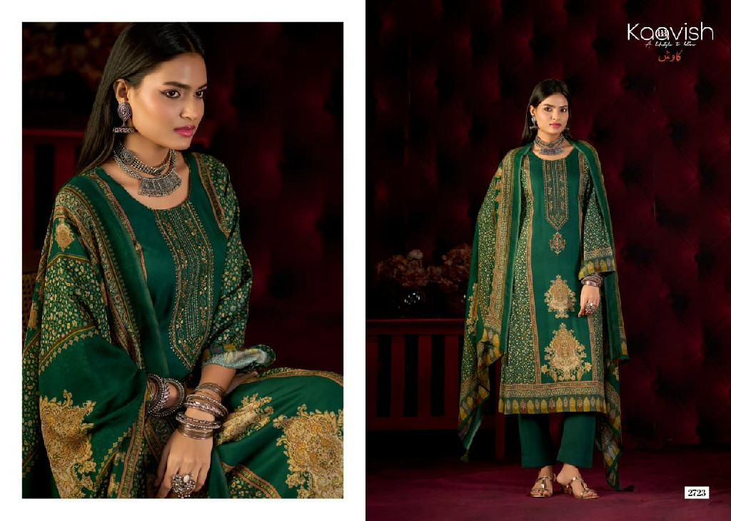 KAAVISH ILHAM WHOLESALE VISCOSE PASHMINA WINTER SPECIAL UNSTITCH SALWAR SUITS ONLINE