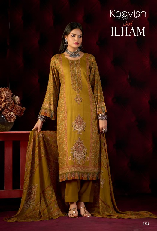 KAAVISH ILHAM WHOLESALE VISCOSE PASHMINA WINTER SPECIAL UNSTITCH SALWAR SUITS ONLINE