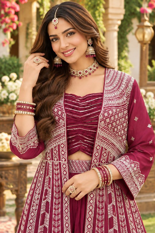 MRUDANGI RAKUL WHOLESALE READYMADE REAL CHINON SILK PARTY WEAR INDO WESTERN DRESS FOR WOMEN ONLINE