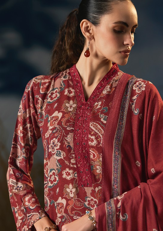 PRM TRENDZ AESTER WHOLESALE VISCOSE PASHMINA WINTER CLASSY DESIGN UNSTITCH SALWAR SUITS FOR EXPORT