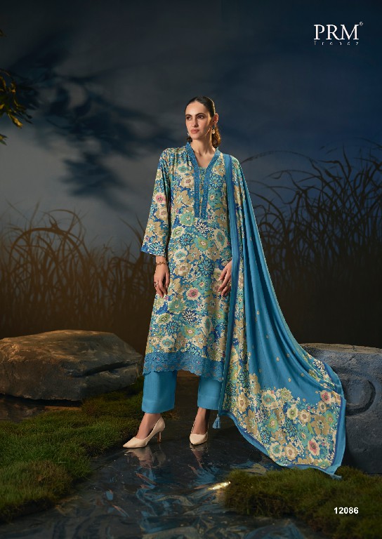 PRM TRENDZ AESTER WHOLESALE VISCOSE PASHMINA WINTER CLASSY DESIGN UNSTITCH SALWAR SUITS FOR EXPORT