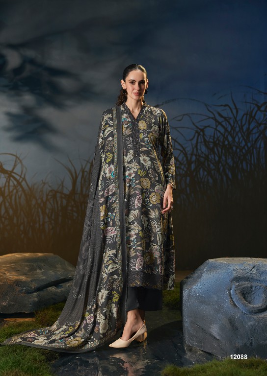 PRM TRENDZ AESTER WHOLESALE VISCOSE PASHMINA WINTER CLASSY DESIGN UNSTITCH SALWAR SUITS FOR EXPORT