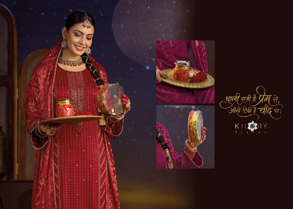 KILORY TRENDS SHRINGAR WHOLESALE PURE GAJJI SILK FESTIVE LOOK UNSTITCH SALWAR SUITS EXPORTER