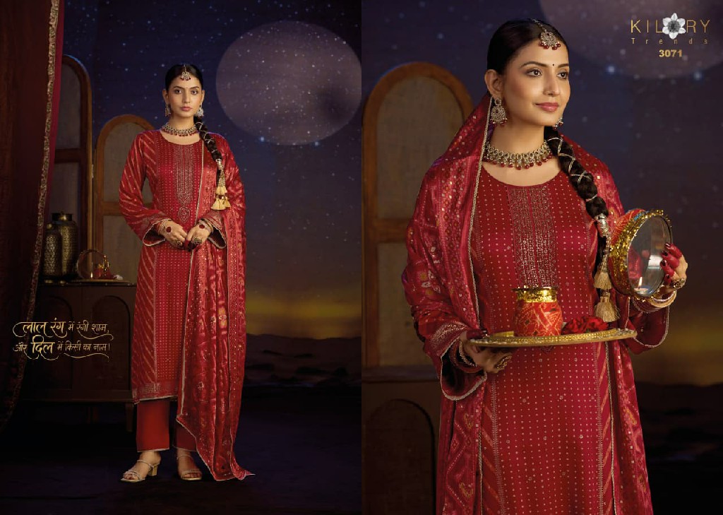 KILORY TRENDS SHRINGAR WHOLESALE PURE GAJJI SILK FESTIVE LOOK UNSTITCH SALWAR SUITS EXPORTER