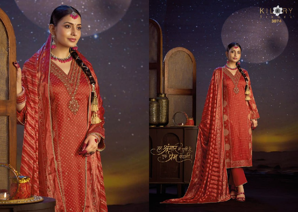 KILORY TRENDS SHRINGAR WHOLESALE PURE GAJJI SILK FESTIVE LOOK UNSTITCH SALWAR SUITS EXPORTER