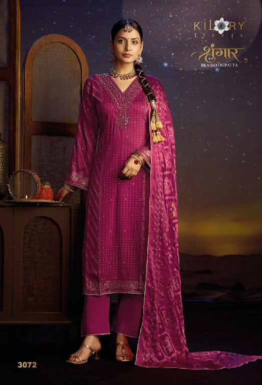 KILORY TRENDS SHRINGAR WHOLESALE PURE GAJJI SILK FESTIVE LOOK UNSTITCH SALWAR SUITS EXPORTER