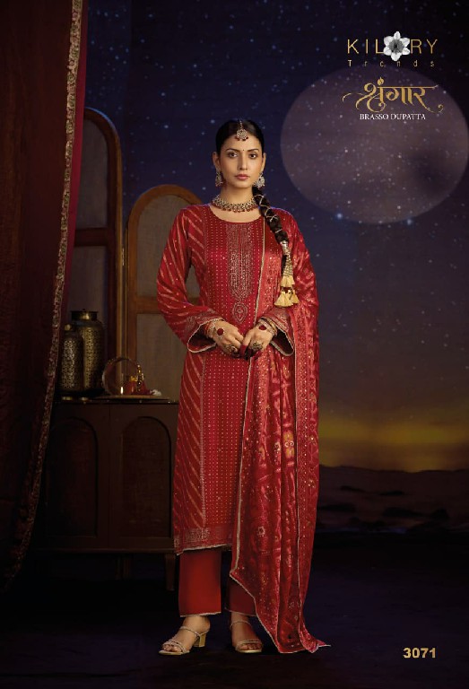 KILORY TRENDS SHRINGAR WHOLESALE PURE GAJJI SILK FESTIVE LOOK UNSTITCH SALWAR SUITS EXPORTER