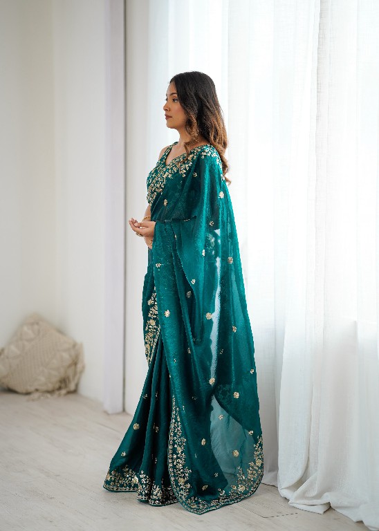 SP SERIES D.NO SP-89 WHOLESALE HEAVY FENDY SILK DESIGNER WEAR SAREES FOR WOMEN EXPORTER