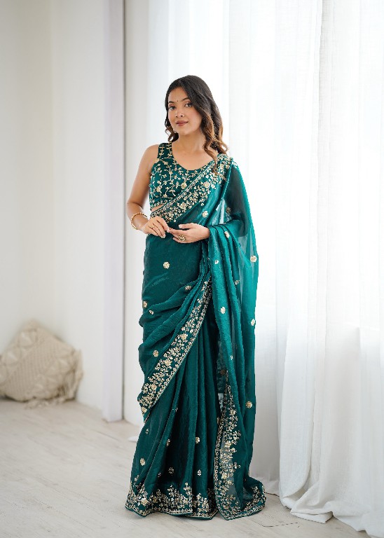 SP SERIES D.NO SP-89 WHOLESALE HEAVY FENDY SILK DESIGNER WEAR SAREES FOR WOMEN EXPORTER